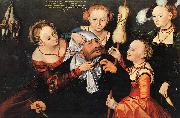 Lucas  Cranach Hercules Onfale Spain oil painting reproduction
